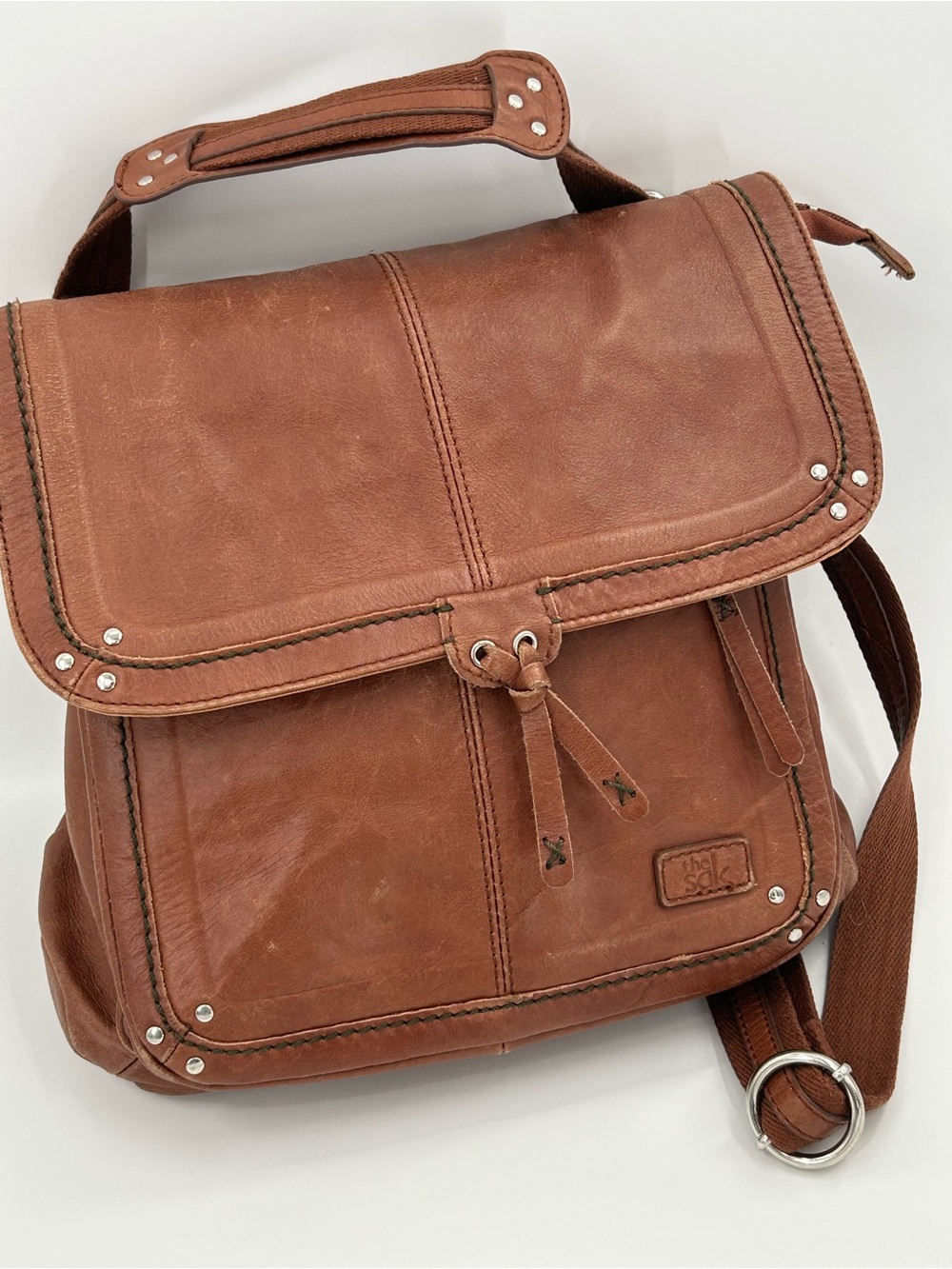 The Sak Convertible Leather Backpack Shoulder Bag
